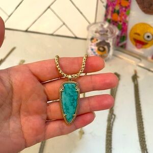 Kendra gold turquoise necklace
